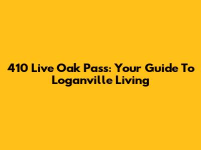 410 Live Oak Pass: Your Guide To Loganville Living